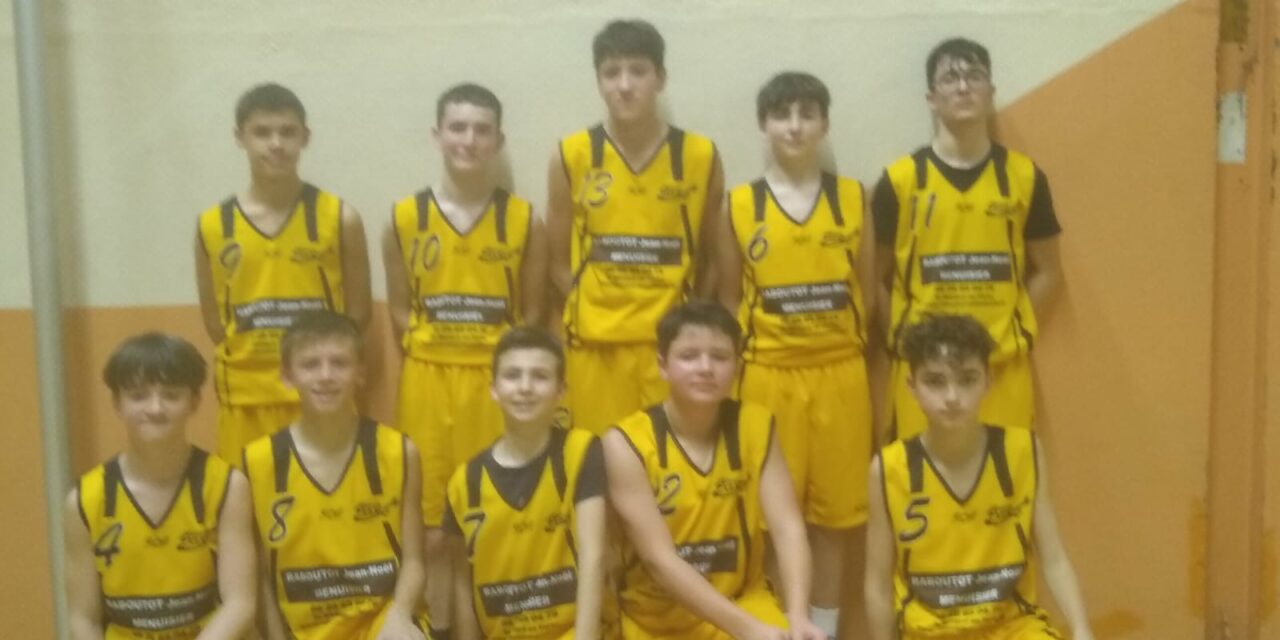 Match des U15M en déplacement ce 14/01/2023